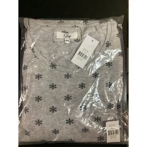 Sleep Pajama Set Gray Snowflake Size 14/16